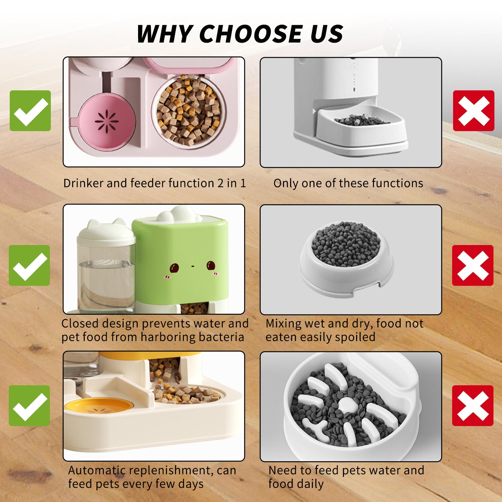 Cloud Ears Pet Bowl - 2-in-1 Food & Water Feeder for Travel - Purrfect Pet Haven