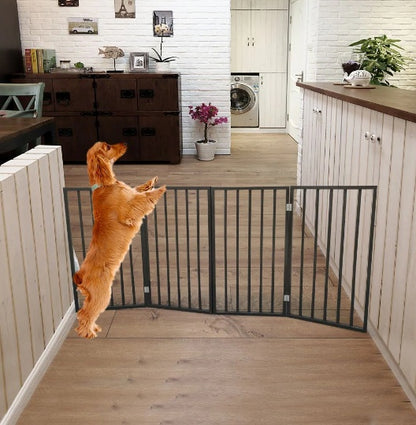 Pet Gate Dog Gate For Doorways - Foldable Safety Barrier