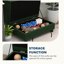 Pet Sofa Bed with Storage - Green Couch for Cats & Small Dogs