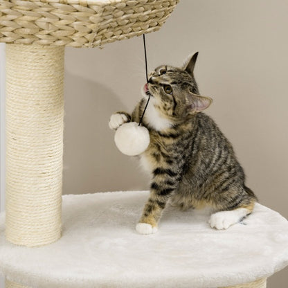 47 Inch Cat Tree Activity Center - Natural