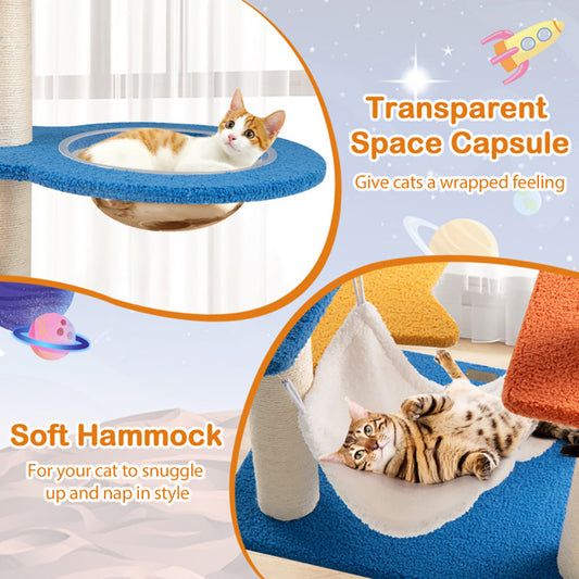 49 Inch UFO Cat Tree - Space Capsule