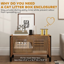 Cat Litter Box Enclosure with Scratching Board - Hidden Cabinet