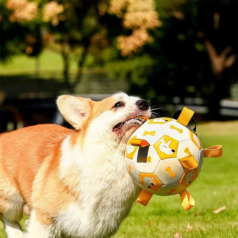 Dog Soccer Ball - Interactive Toy with Cute Prints - Purrfect Pet Haven