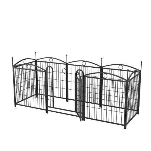 8 Panel Metal Dog Fence Pet Outdoor Playpen 32 Inch Tall