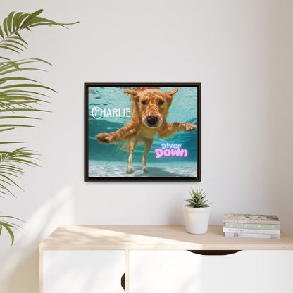 Framed Personalized Landscape Photo Canvas Wall Art - 'Add your Caption'