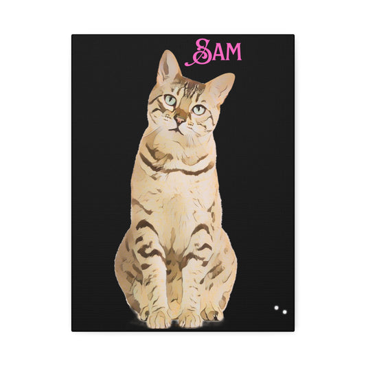 PAW-sonalized Black Canvas Print | Upload Photo~Choose size | Purrfect Pet Haven