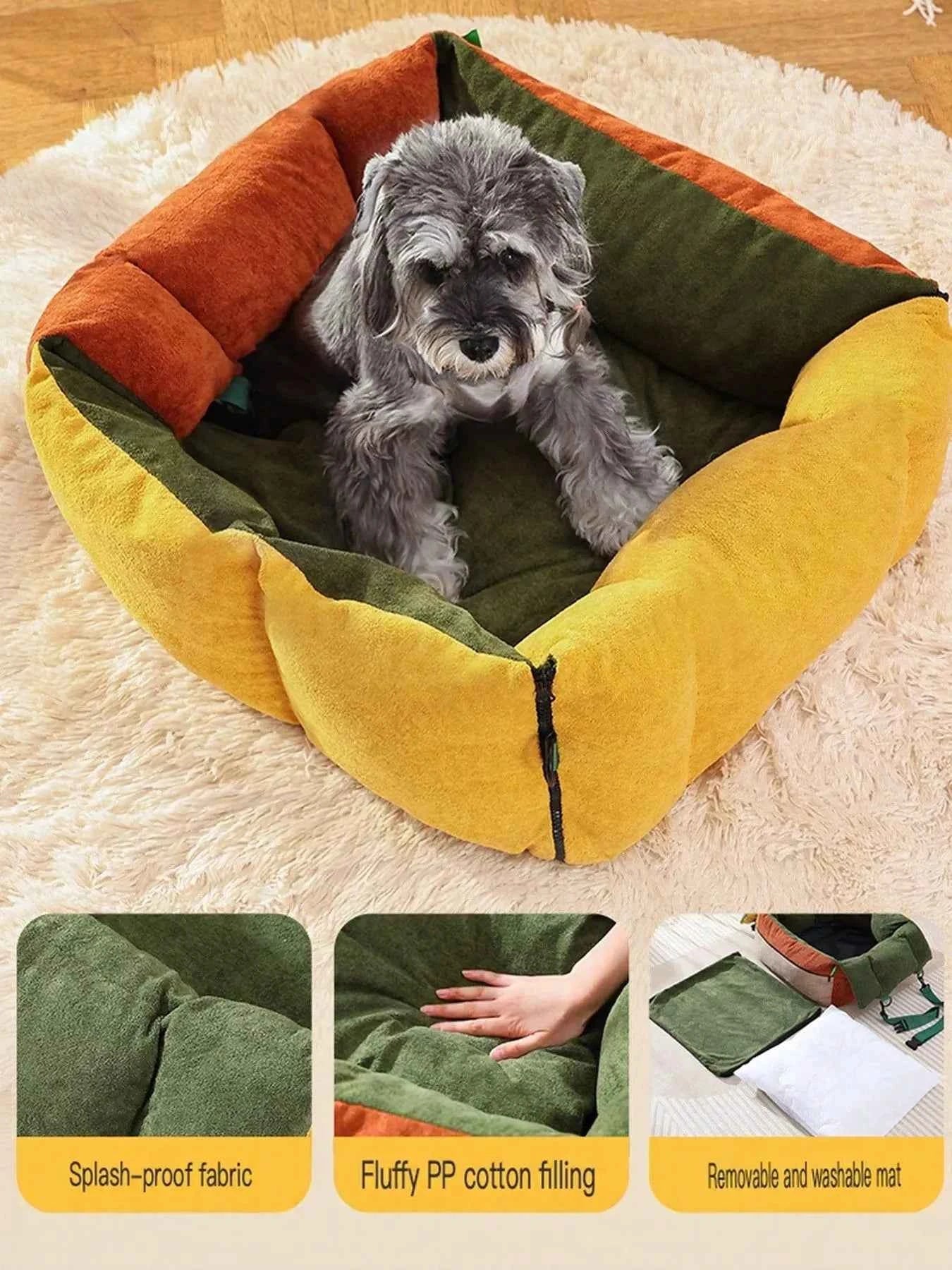 Comfortable & Secure Pet Car Seat Bed