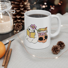 Cute Ghost Ceramic Mug | Coffee Cup for Book Lovers | Halloween Decor | Gift for Readers