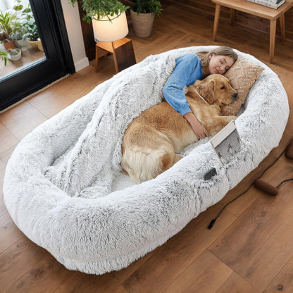 Human-Sized Dog Bed - Washable Orthopedic 71x45