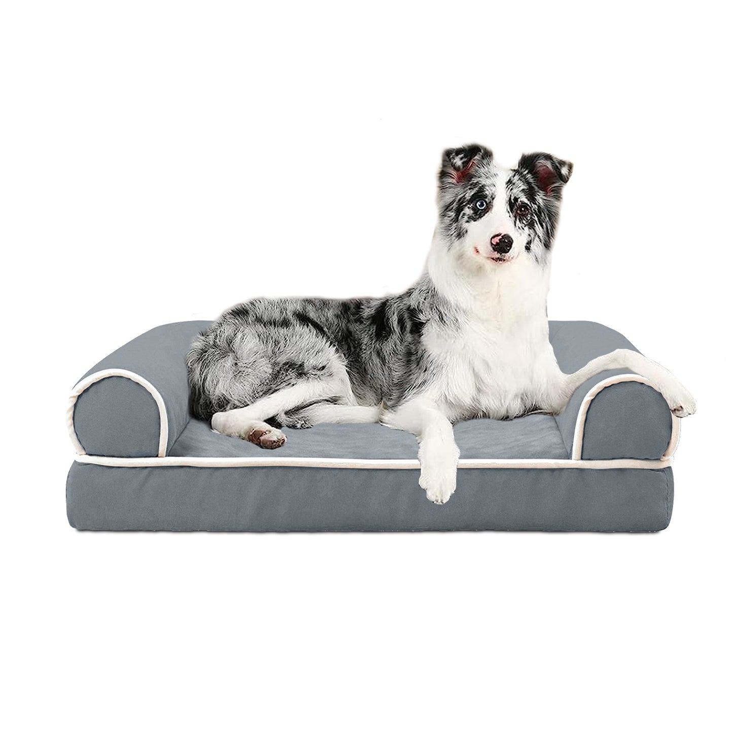 Luxury Dog Bed Sofa - Washable Cover & Egg Crate Memory Foam