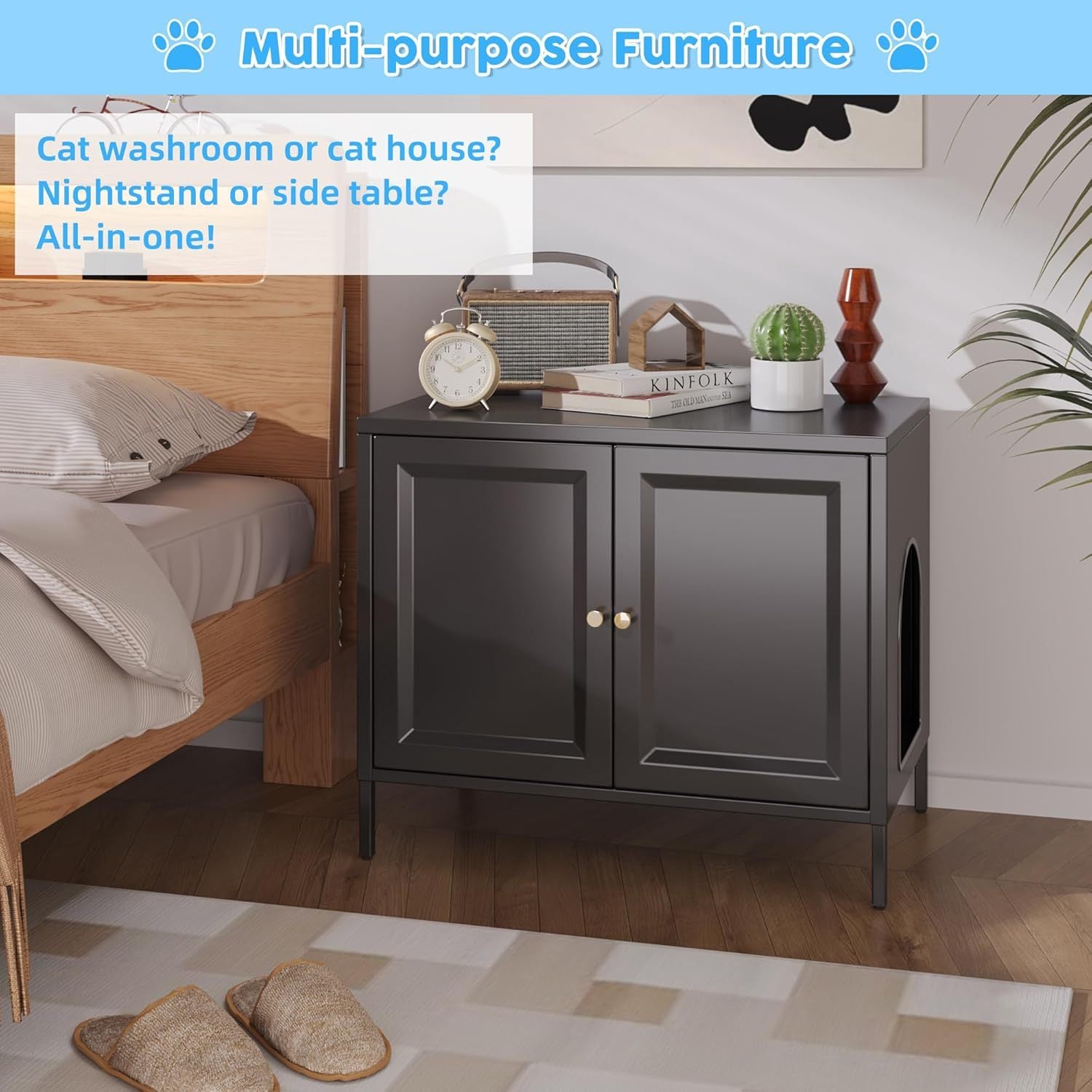 Hidden Barn Cabinet - Metal Cat Litter Box Enclosure - Purrfect Pet Haven