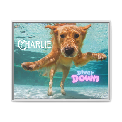 Framed Personalized Landscape Photo Canvas Wall Art - 'Add your Caption'