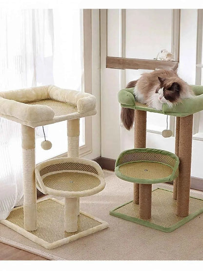 Plush Cat Tree Condo - Multi-Level Scratching Posts