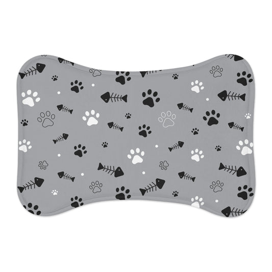 Stylish Pet Feeding Mat with Paw Print Design - Perfect for Pet Lovers | Purrfect Pet Haven