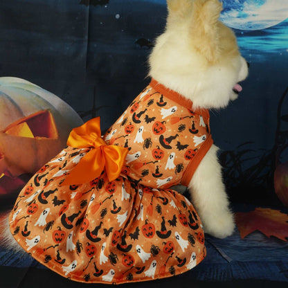 Elegant Halloween Pet Party Dress - Festive Costume Outfit