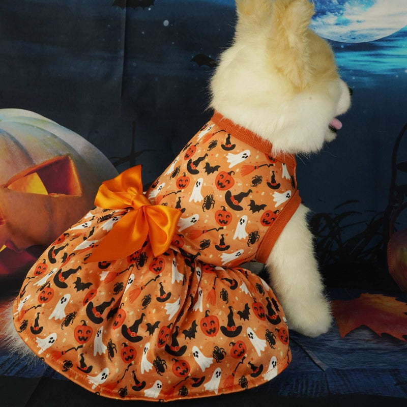 Elegant Halloween Pet Party Dress - Festive Costume Outfit