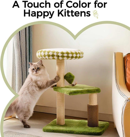 Cat Tree Tower For Indoor Cats - Large Multi-Level Scratching Post With Washable Perch