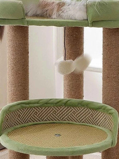 Plush Cat Tree Condo - Multi-Level Scratching Posts