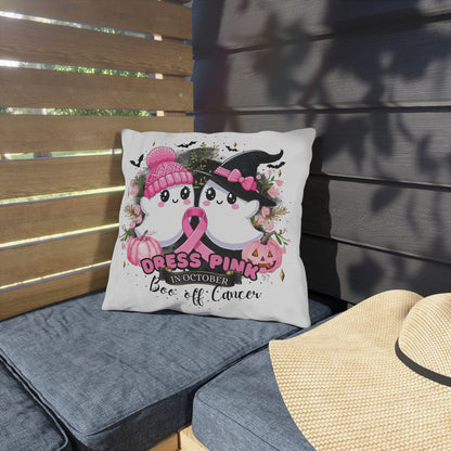 Breast Cancer Awareness Halloween Pillow - Boo Off Cancer
