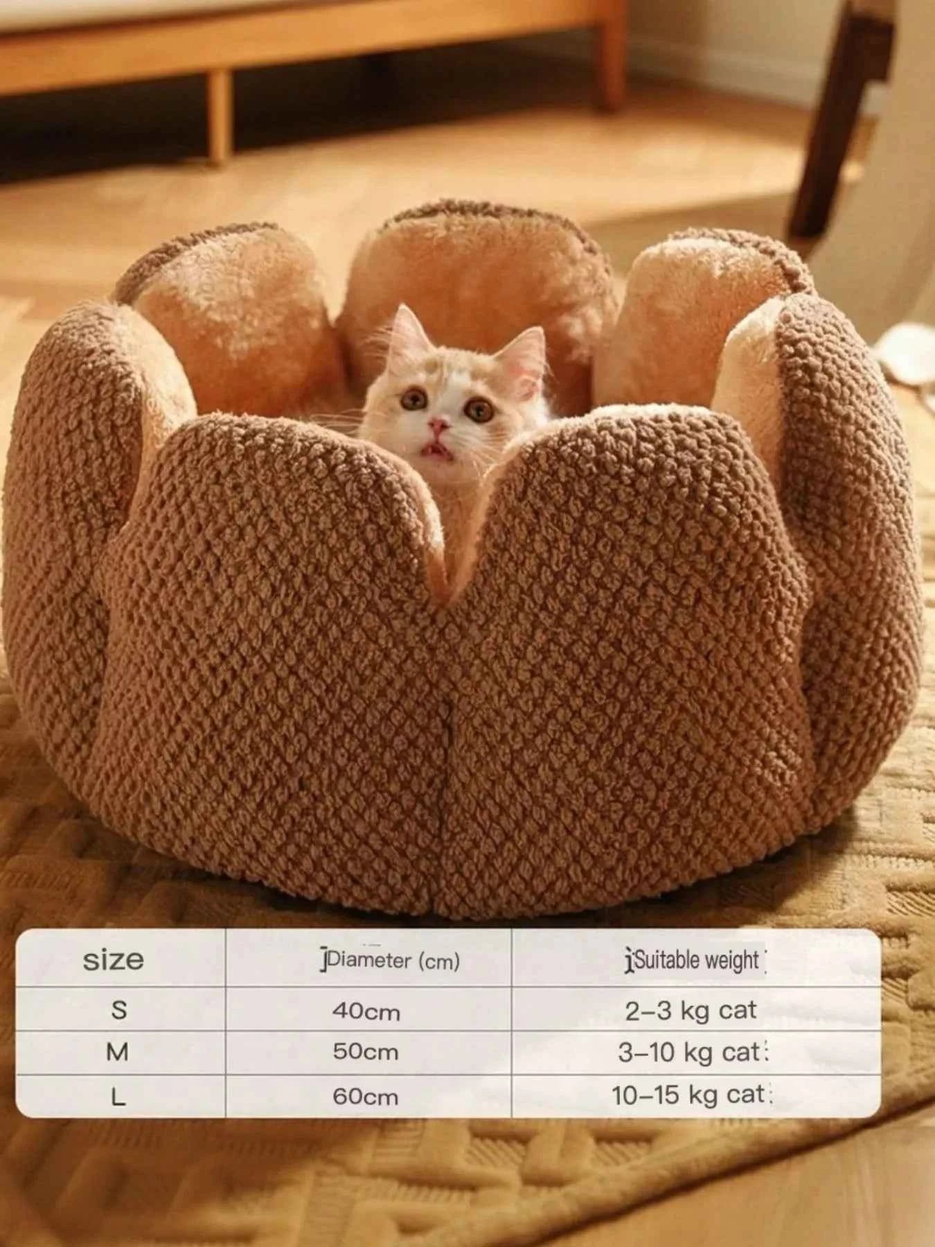 Flower Petal Plush Cozy Pet Nests