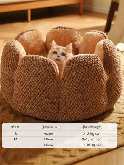 Flower Petal Plush Cozy Pet Nests