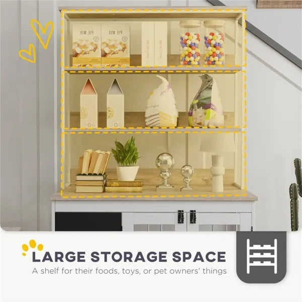 Furniture Dog Crate with Storage - Large Side Table Kennel