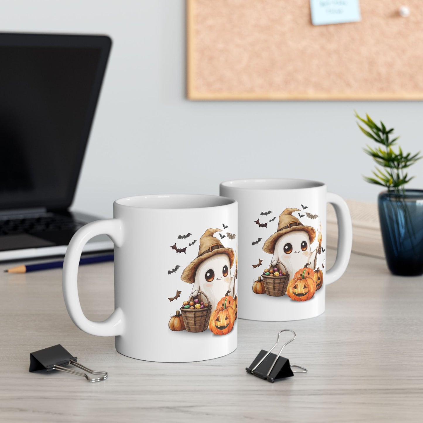 Halloween Scarecrow Ceramic Mug - Fall Coffee Cup Gift
