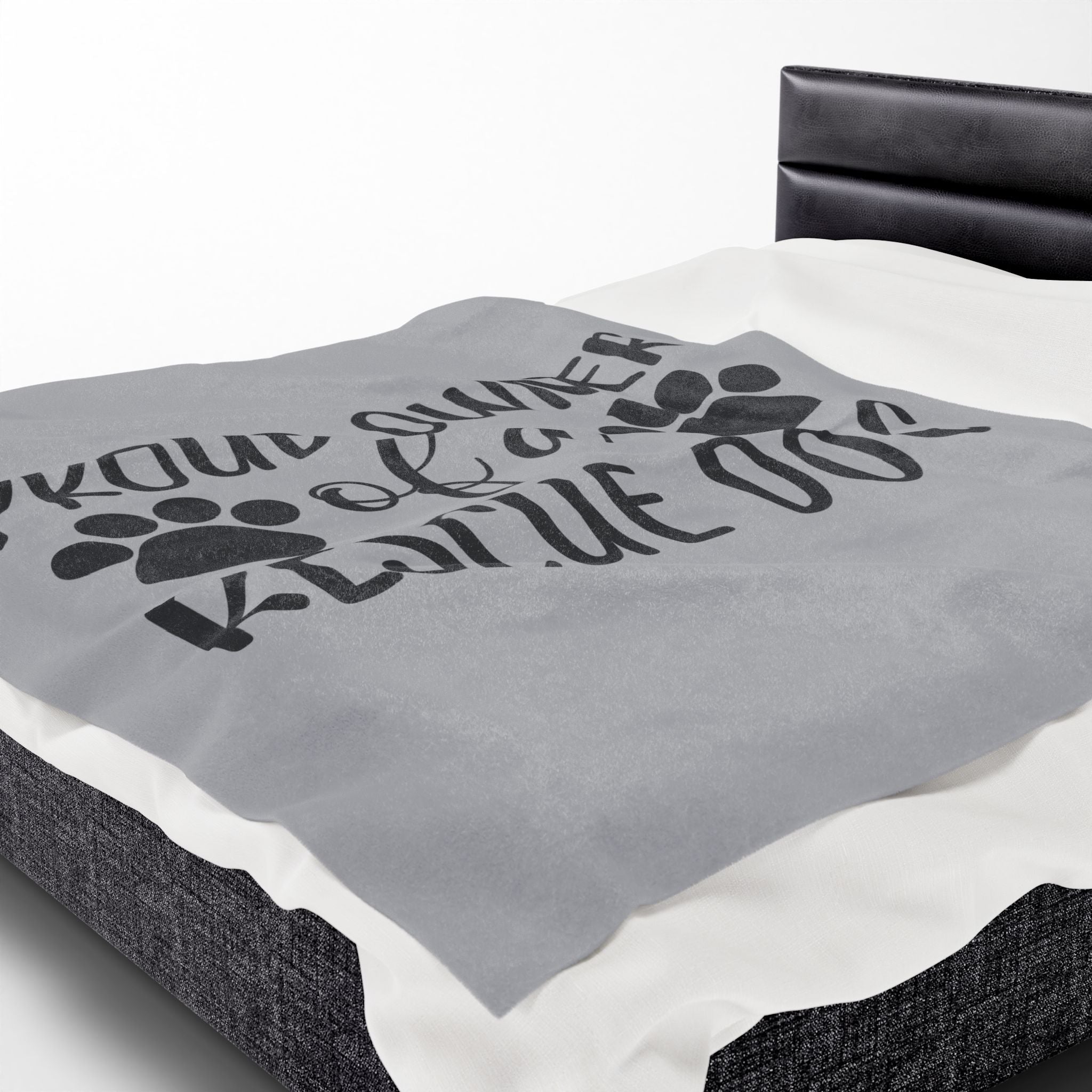 Proud Owner of a Rescue Dog Velveteen Plush Blanket - Cozy Pet Lover Gift