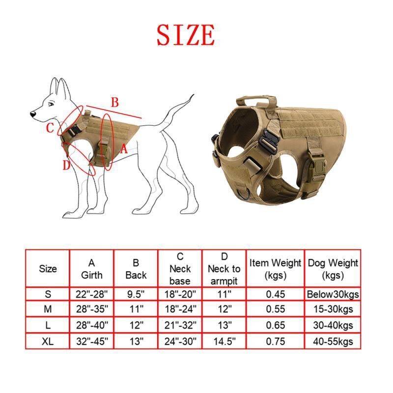 K9 Tactical Vest Set - 6-Piece Dog Training Battle Gear - Purrfect Pet Haven