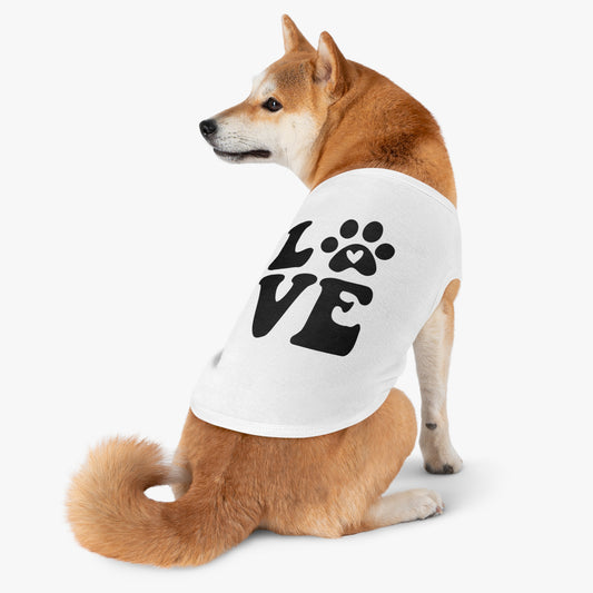 Cute Pet Tank Top - 'Love' Design for Dogs and Cats