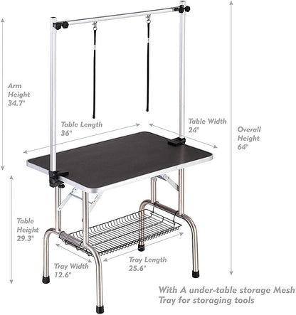 Portable Professional Dog Pet Grooming Table Adjustable Heavy Duty