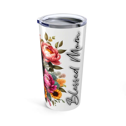 Floral Beauty Tumbler - Blessed Mom  20oz Travel Mug