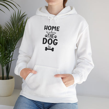 Home is Where the Dog Is Unisex Heavy Blend™ Hooded Sweatshirt | Purrfect Pet Haven