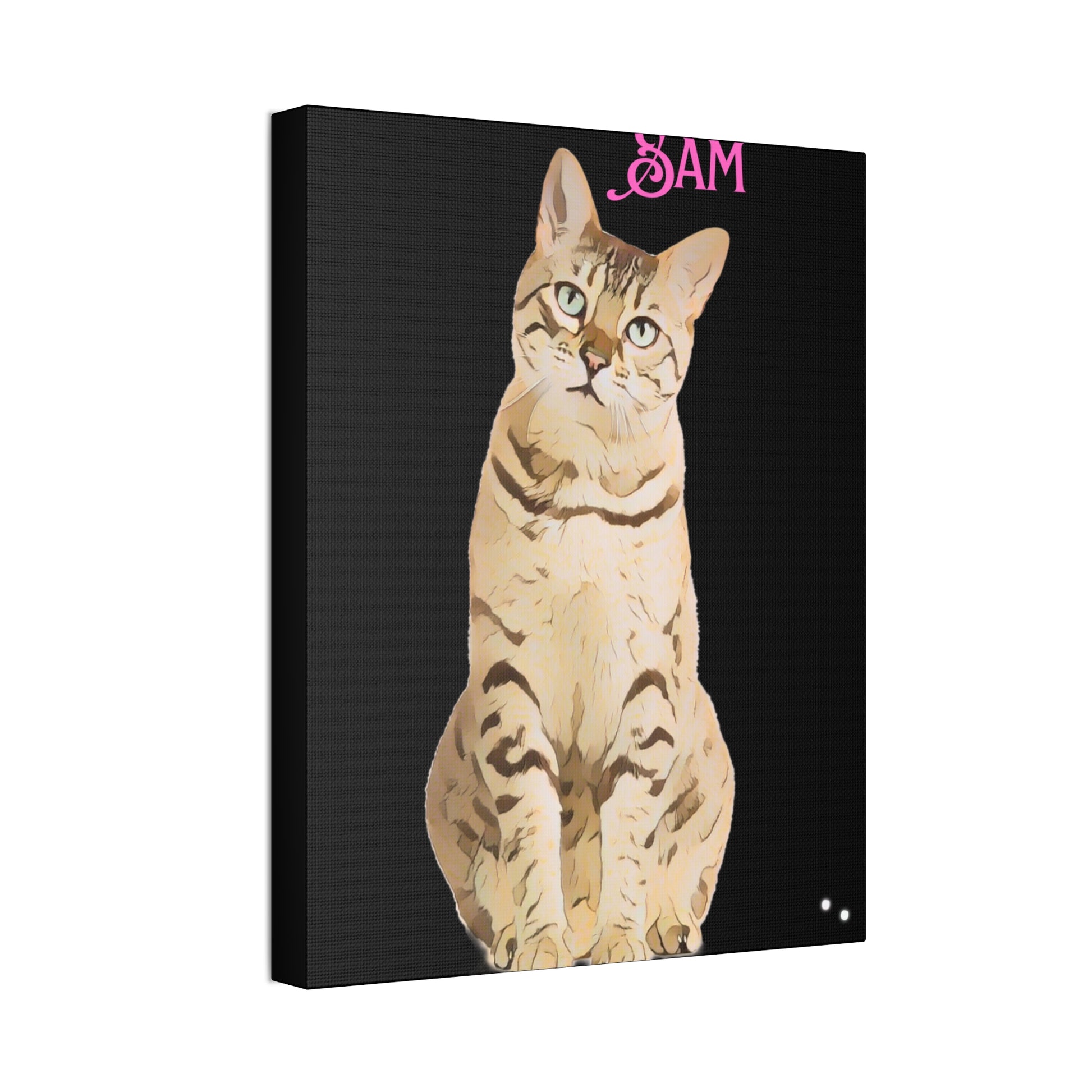 PAW-sonalized Black Canvas Print | Upload Photo~Choose size | Purrfect Pet Haven