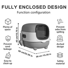 Fully Enclosed Cat Litter Box - Sterilization Odor Lock