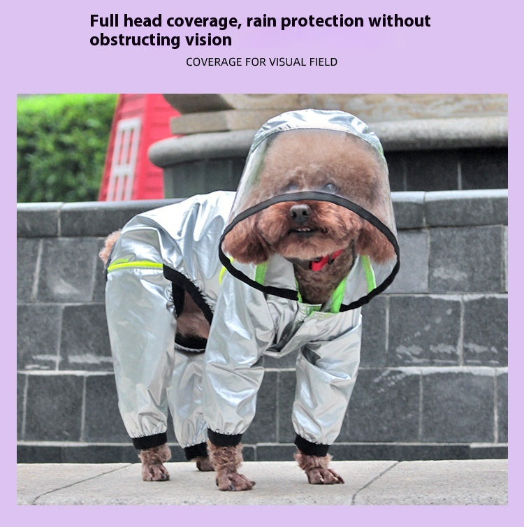 Full-Cover Dog Raincoat - Waterproof Four-Leg Design