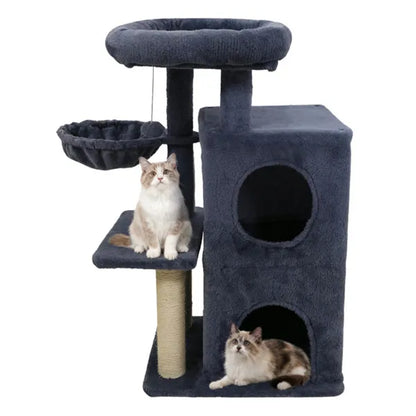 Cat Tree Multi-Level 33" - Sisal Posts 2-Tier Condo