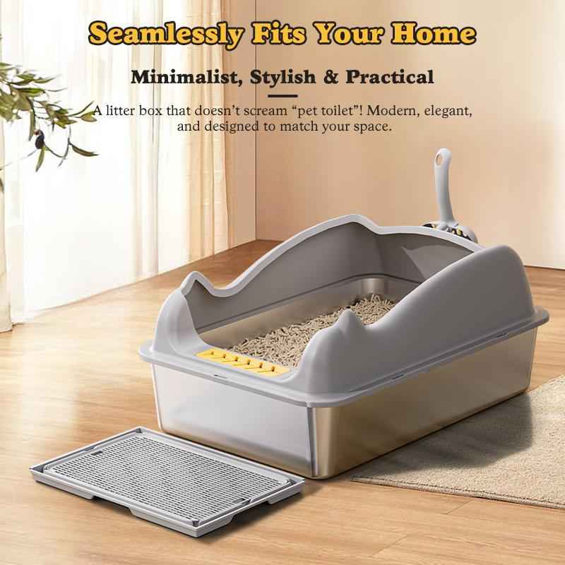 Stainless Steel Cat Litter Box - Large Rust-Free - Purrfect Pet Haven