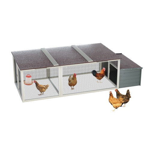 Large Wooden Chicken Coop - 21 Sq Ft with Nesting Box