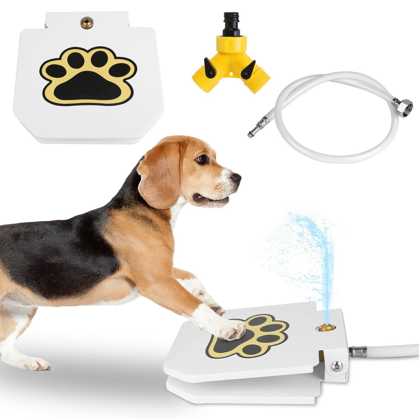 Outdoor Dog Water Fountain - Step-Activated Paw Pedal Dispenser