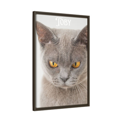 Personalized Photo Wall Art - Framed Matte Canvas Print for Pet Lovers - Customizable Name Print | Purrfect Pet Haven