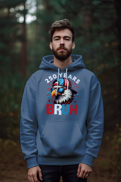 Comfort Colors Hoodie - Cool Eagle 250 Years BRUH