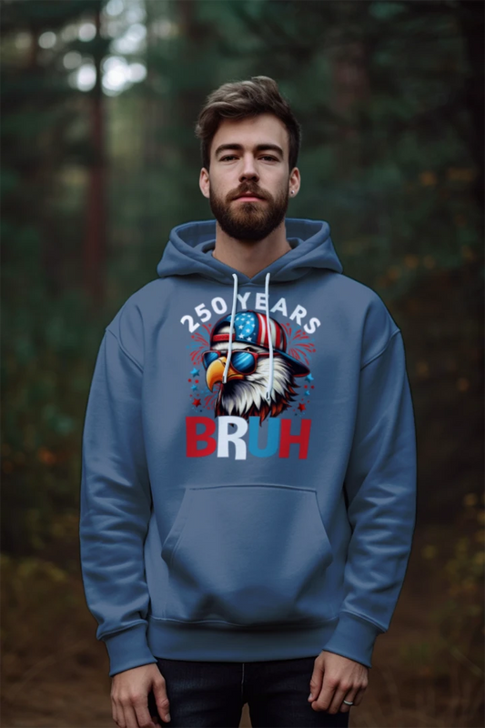 Comfort Colors Hoodie - Cool Eagle 250 Years BRUH