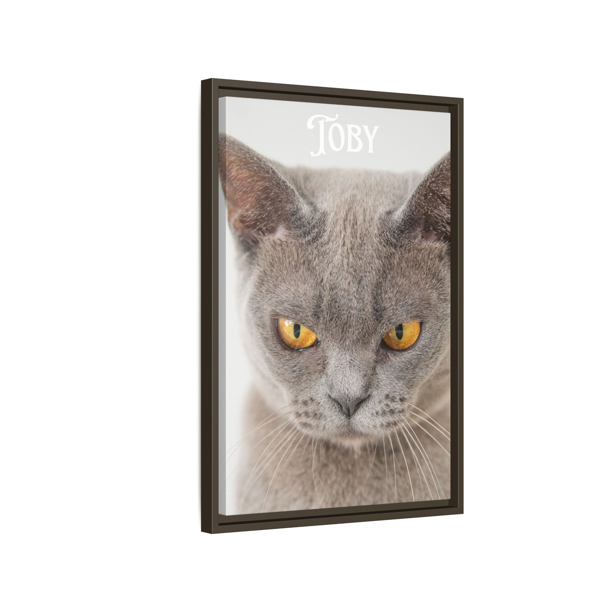 Personalized Photo Wall Art - Framed Matte Canvas Print for Pet Lovers - Customizable Name Print | Purrfect Pet Haven