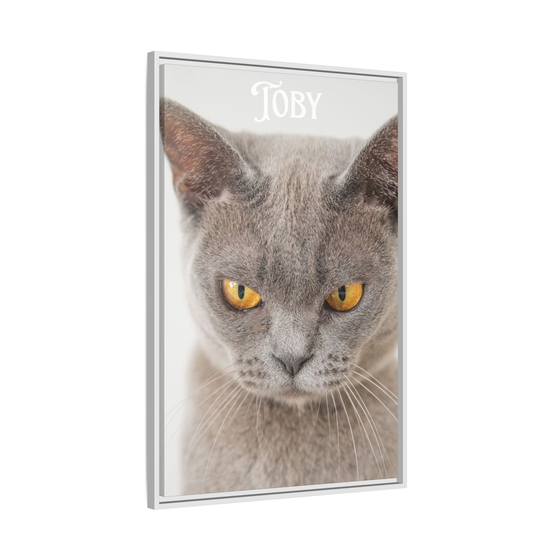 Personalized Photo Wall Art - Framed Matte Canvas Print for Pet Lovers - Customizable Name Print | Purrfect Pet Haven