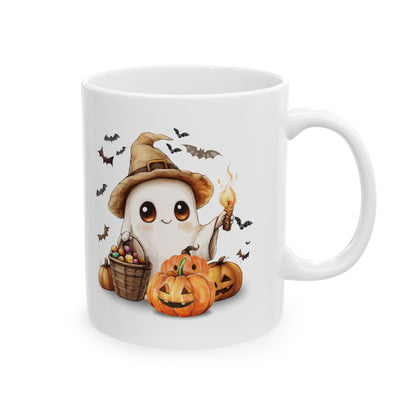 Halloween Scarecrow Ceramic Mug - Fall Coffee Cup Gift