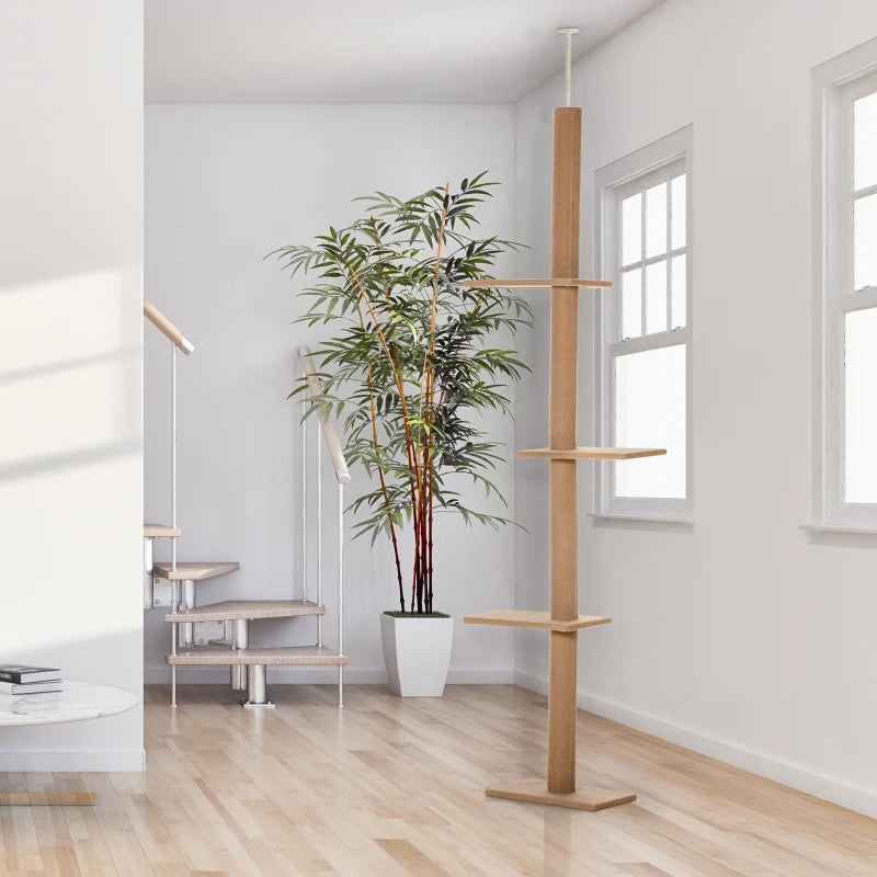 Cat Tree - Floor to Ceiling 8.5 Ft Climbing Tower - Purrfect Pet Haven