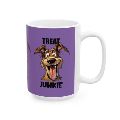 Funny Dog Lover Mug - 'Treat Junkie' - Perfect Gift for Pet Owners | Purrfect Pet Haven