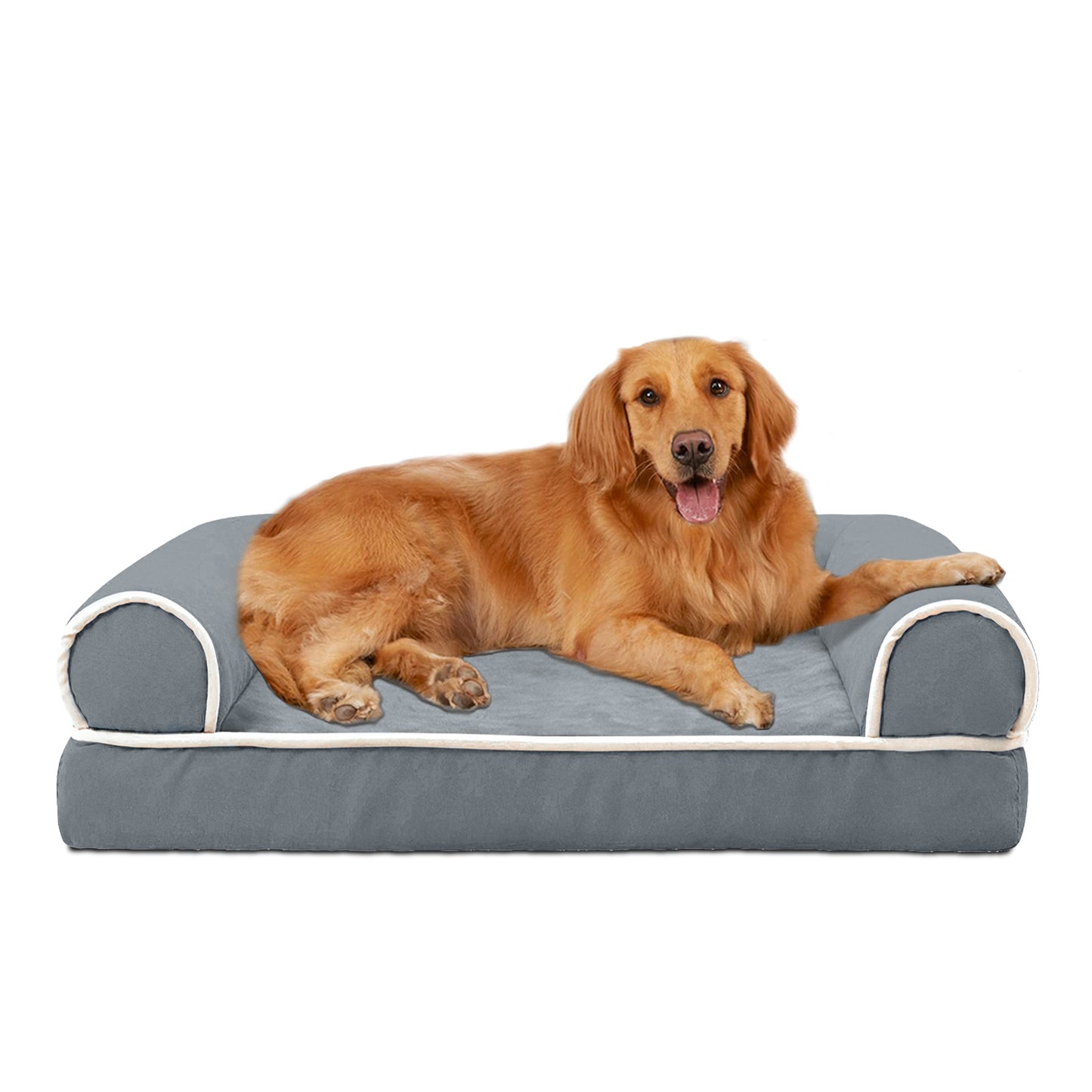 Luxury Dog Bed Sofa - Washable Cover & Egg Crate Memory Foam