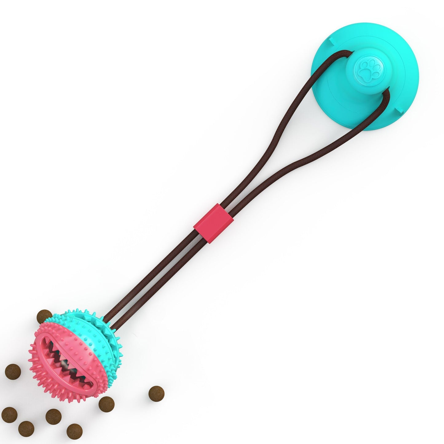 Interactive Suction Cup Tug Toy - Treat Dispensing Chew Toy for Aggressive Chewers